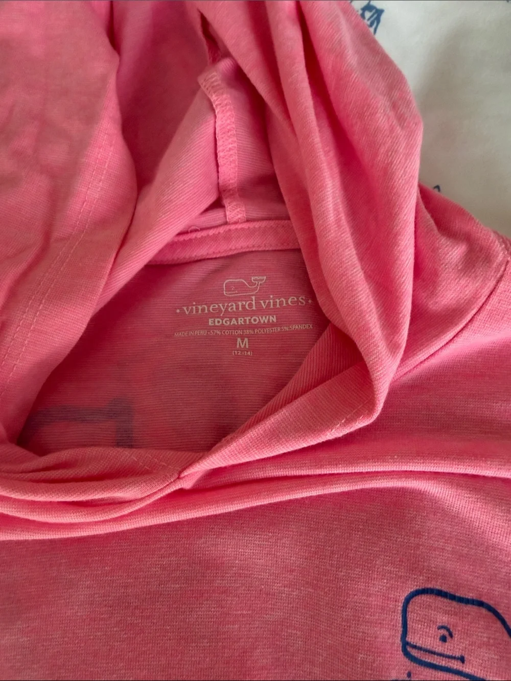 Vineyard Vines Coral Pink Whale Logo Hoodie